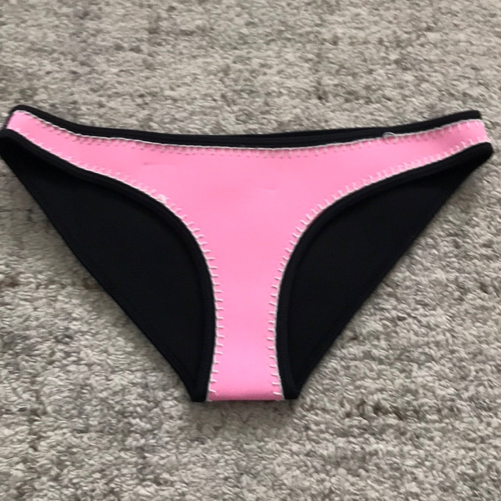 Light pink neoprene bikini bottoms